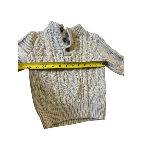 Baby Gap Sweater 2T 2 Years Cable Knit Fisherman Chunky Creamy White Wool Boys - Picture 7 of 9